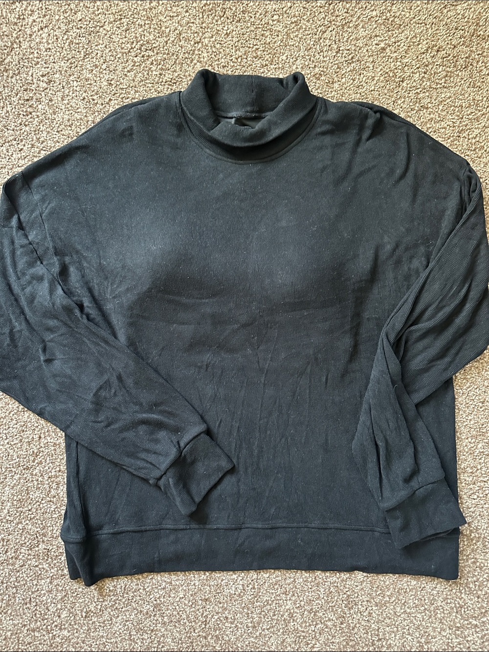 Klassy Network Black Turtleneck Sweater, Size L